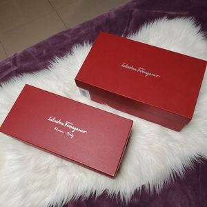 Empty Salvatore Ferragamo Shoe Boxes